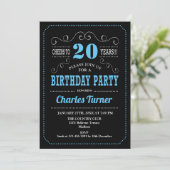 20th Birthday Party - Black Blue White 招待状 (スタンド正面)