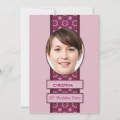 20th Birthday Party Invitation Picture and Name 招待状 (正面)