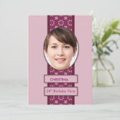 20th Birthday Party Invitation Picture and Name 招待状 (スタンド正面)