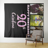 20th Birthday Party, Pink Glitter & 3 photos タペストリー (インサイチュ(横))