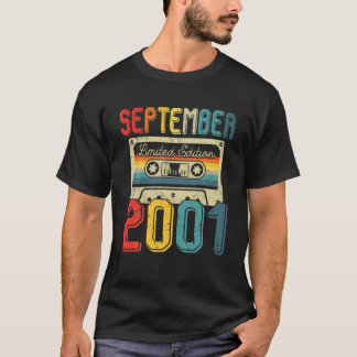 20Th Birthday Vintage Retro September 2001 Cassett Tシャツ