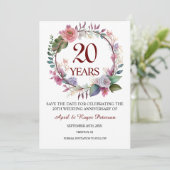 20th China Wedding Anniversary Floral セーブザデート (スタンド正面)