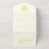 20th Golden Diamondの結婚アニバーサリーRSVP写真 オールインワン招待状 (外側)