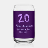 20th happy anniversary追加カップル名date purple ガラス缶 (裏面)