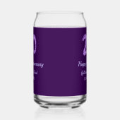 20th happy anniversary追加カップル名date purple ガラス缶 (右)
