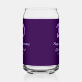 20th happy anniversary追加カップル名date purple ガラス缶 (左)