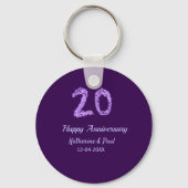 20th happy anniversary追加カップル名date purple キーホルダー (裏面)