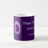 20th happy anniversary追加カップル名date purple コーヒーマグカップ (中央)
