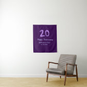 20th happy anniversary追加カップル名date purple タペストリー (インサイチュ)