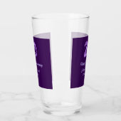20th happy anniversary追加カップル名date purple タンブラーグラス (左)