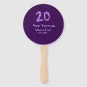 20th happy anniversary追加カップル名date purple ハンドファン (裏面)