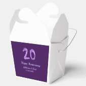 20th happy anniversary追加カップル名date purple フェイバーボックス (オープン)