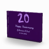 20th happy anniversary追加カップル名date purple フォトブロック (右)