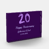 20th happy anniversary追加カップル名date purple フォトブロック (左)