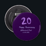 20th happy anniversary追加カップル名date purple 栓抜き<br><div class="desc">デザイン</div>