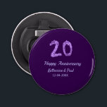 20th happy anniversary追加カップル名date purple 栓抜き<br><div class="desc">デザイン</div>