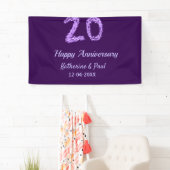 20th happy anniversary追加カップル名date purple 横断幕 (インサイチュ)