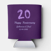 20th happy anniversary追加カップル名date purple 缶クーラー (裏面)