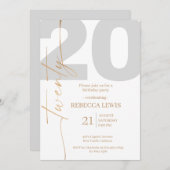20th Twentieth Birthday Modern Twenty Party  招待状 (正面/裏面)