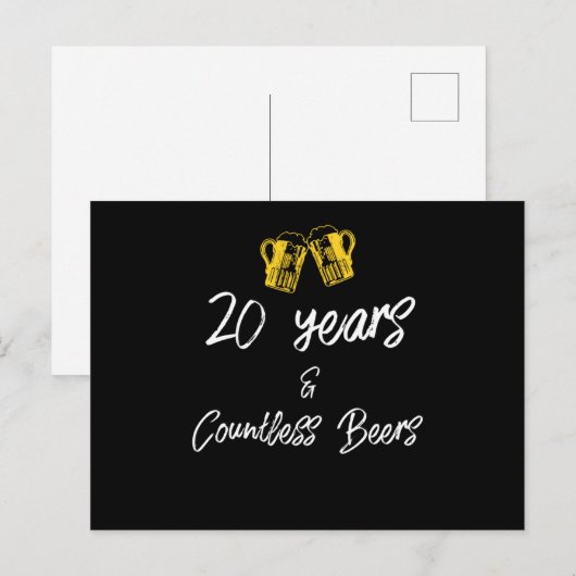 20Th Wedding Anniversary Design Funny Husband Love ポストカード (正面/裏面)