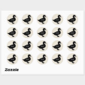 20xスタンプ食事選択アヒル ラウンドシール (シート)