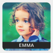 20xブックステッカーラベルあなたの写真と文字 スクエアシール (正面)