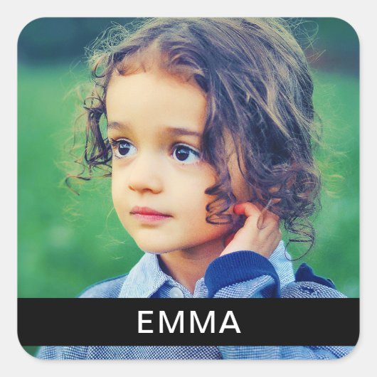 20xブックステッカーラベルあなたの写真と文字 スクエアシール (正面)