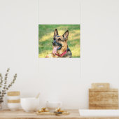 20x16ドイツシェパード ポスター (キッチン)