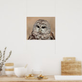 20x16バーレッドフクロウ ポスター (キッチン)