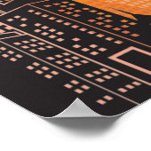 20x16抽象芸術オレンジシティウォールアート ポスター (角)