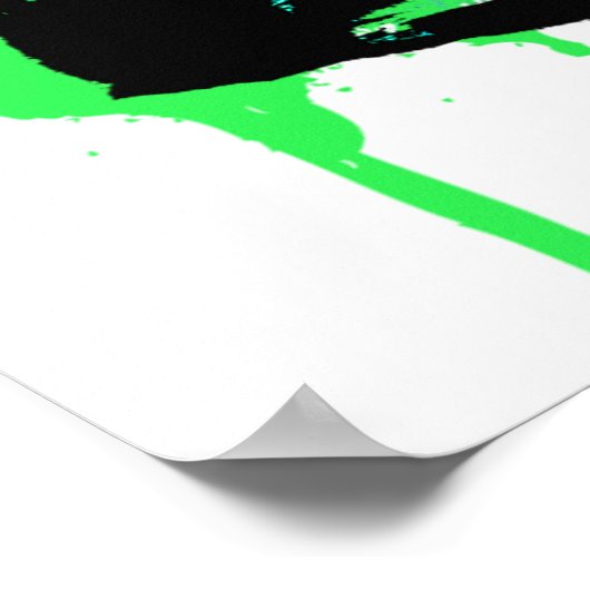 20x16(ばちゃばちゃ)跳ねるポスター半光沢 ポスター (角)