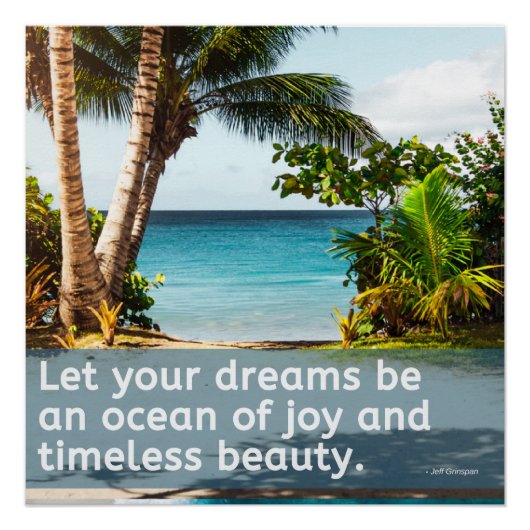 20x20海のJoy引用文ポスター ポスター (正面)