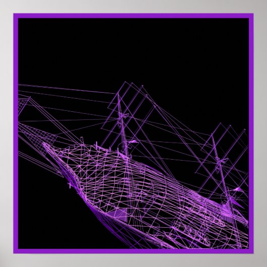 20x20海賊船ウォールアート ポスター (正面)