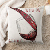 20x20綿の投球を離れた世界のワイン クッション (ブランケット)