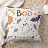 20x20 Pastel Halloween Throw Pillow – Cute Ghost & クッション (ブランケット)