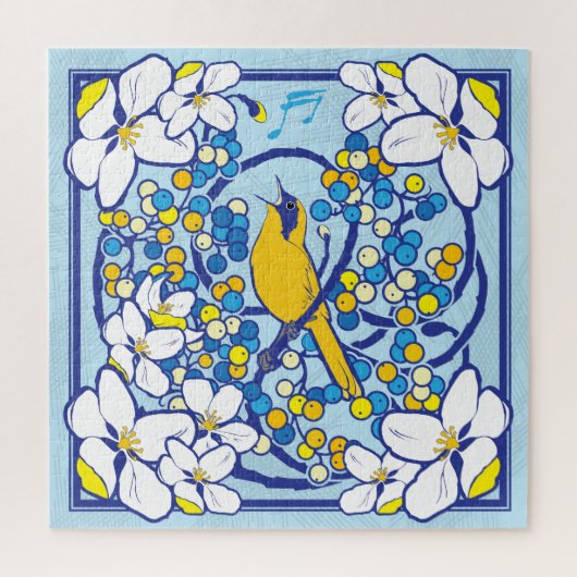 20x20 Square Songbirdパズルfor Colorblind People ジグソーパズル (縦)