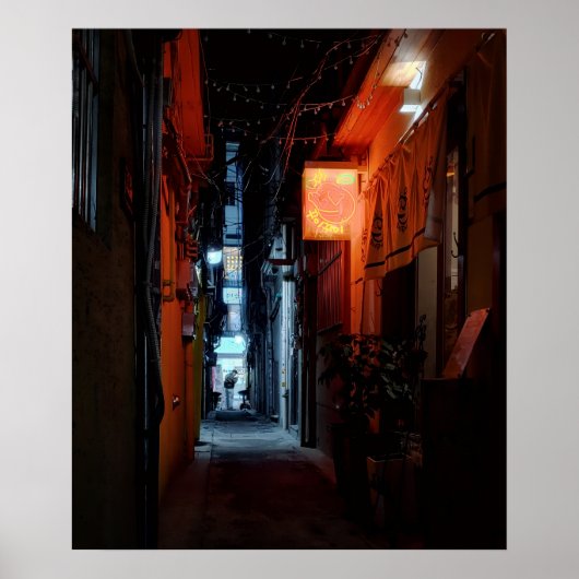 20x24 ソウル路地ネオンサイン 韓国フォトプリント ポスター (正面)