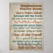 20x28ファミリルパーソナライズされたールハウスサイン ポスター (正面)