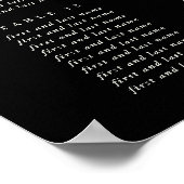 20x28" 10人掛けテーブル16卓 座席表ポスター ポスター (角)
