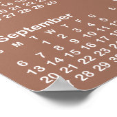 20x28 Photo Mocha 2026 Calendar ポスター (角)