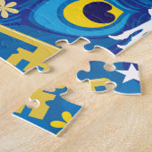 20x30ピーコックパズル(色覚異常者用) ジグソーパズル (側面)