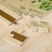 20x30図解入りの、写真付きのイエローストーンの地図 ジグソーパズル (側面)