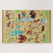 20x30図解入りの、写真付きのイエローストーンの地図 ジグソーパズル (横)