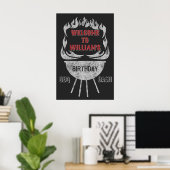 20x30 BBQバースデーパーティー歓迎サイン&ポスター ポスター (ホームオフィス)