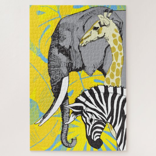 20x30 Safariパズル(色盲の人のための) ジグソーパズル (縦)