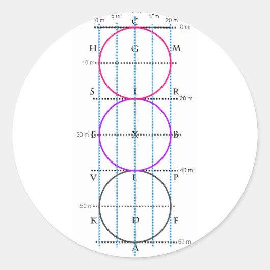 20x60mドレスセージコート**サークル** ラウンドシール (正面)