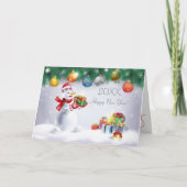 20XXおめでとうございます。ウィンターホリデーフェスティバル カード (正面)