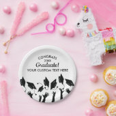 20XXおめでとうの卒業クラスカスタムGrad Cap ペーパープレート (パーティー)