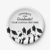 20XXおめでとうの卒業クラスカスタムGrad Cap ペーパープレート (正面)