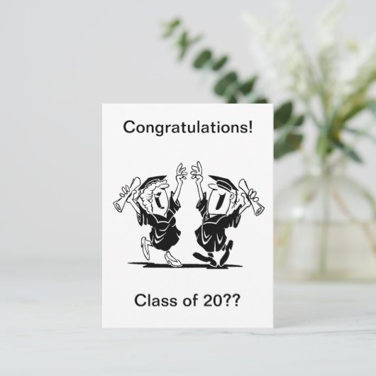 20XXの卒業カップルまたは友人クラス 案内ポストカード (スタンド正面)